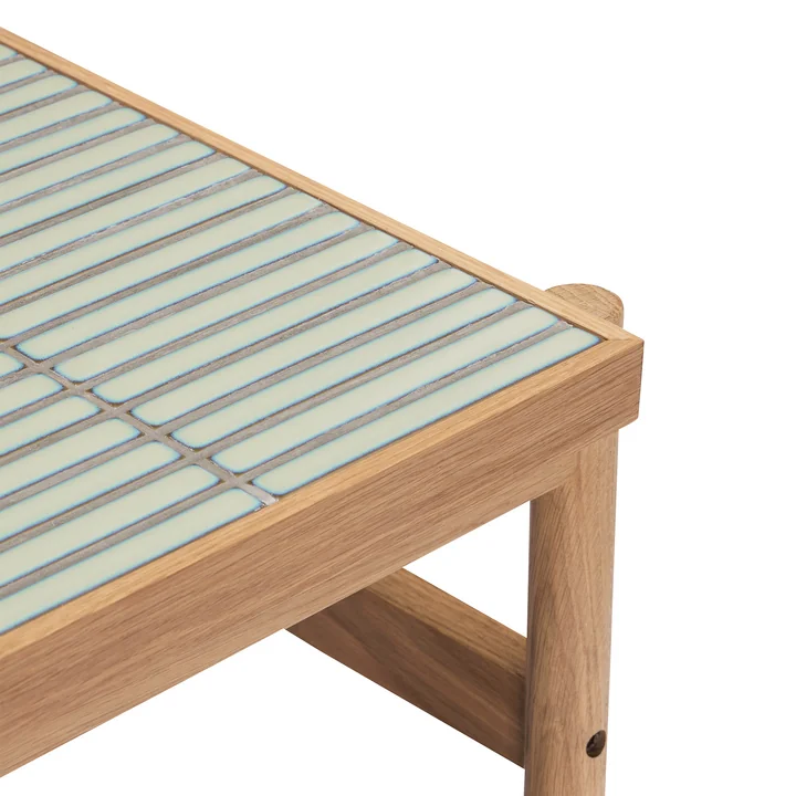 Hübsch Interior - Tile table d'appoint, chêne / menthe