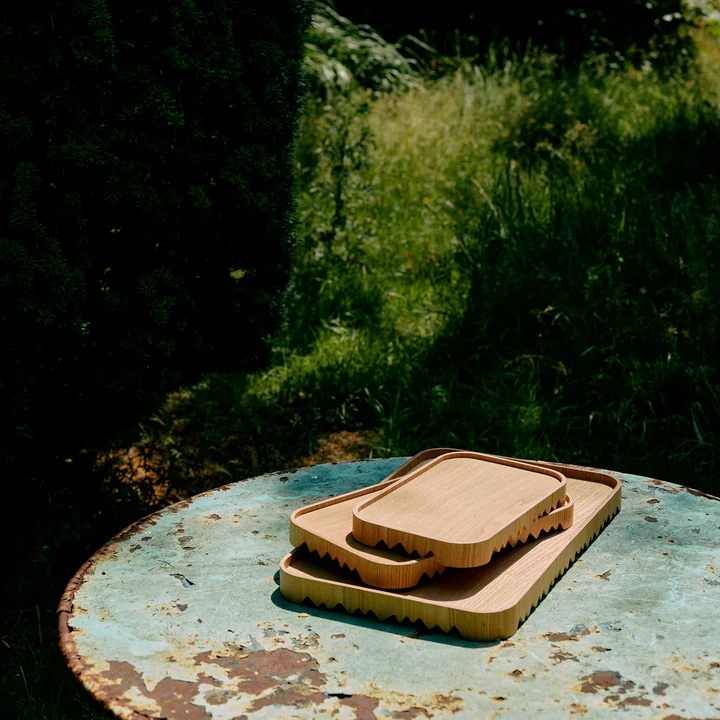 HKliving - Plateau de service, frêne naturel