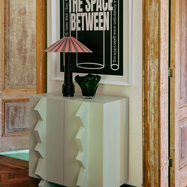 HKliving - Folded Vase en verre, vert émeraude