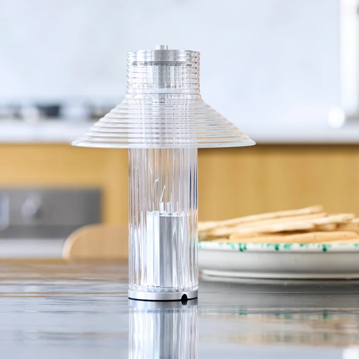 FDB Møbler - Sletterhage Lampe de table à accu, aluminium argenté