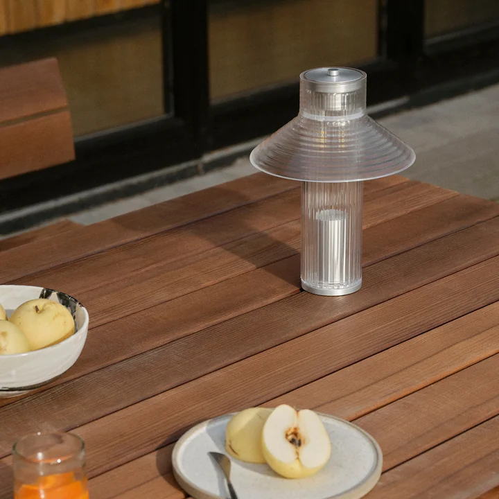 FDB Møbler - Sletterhage Lampe de table à accu, aluminium argenté