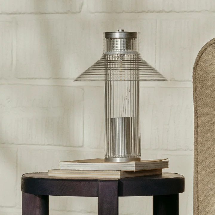 FDB Møbler - Sletterhage Lampe de table à accu, aluminium argenté