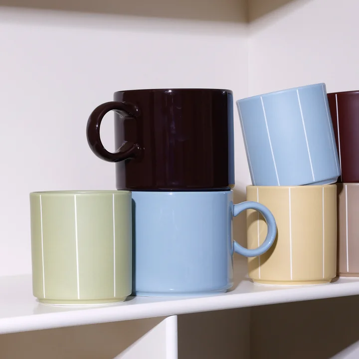 Design Letters - Nordic Jumbo Tasse en porcelaine, bleu et marron