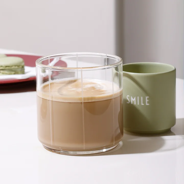 Design Letters - Mini-tasse en porcelaine, Smile / vert