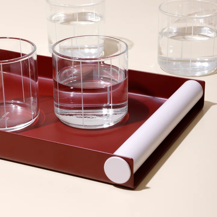 Design Letters - Ray Plateau, Medium, bourgogne / beige pastel