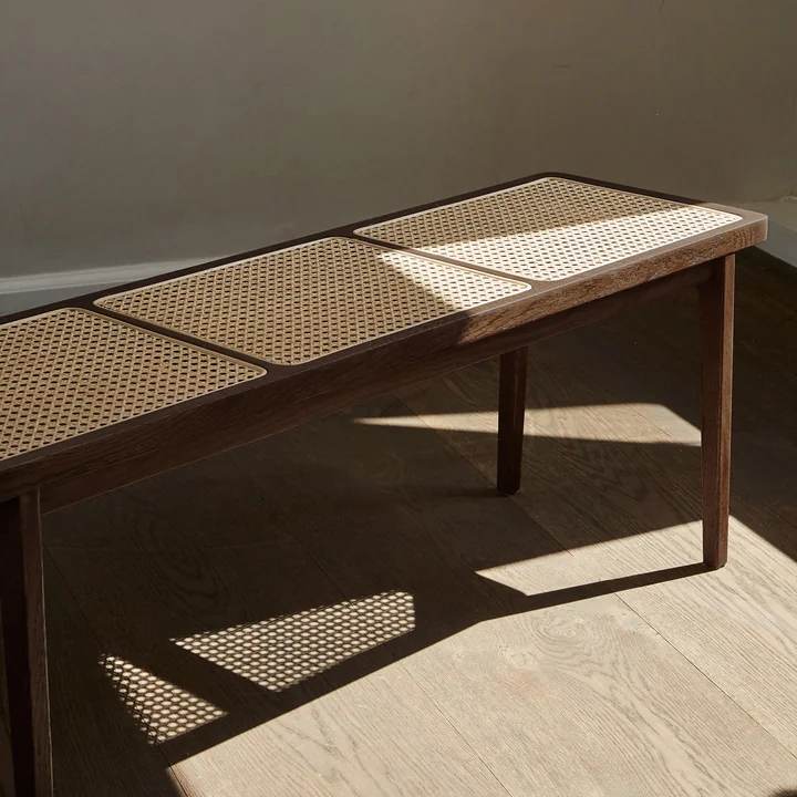 Norr11 - Le Roi Banc avec cannage, frêne fumé foncé