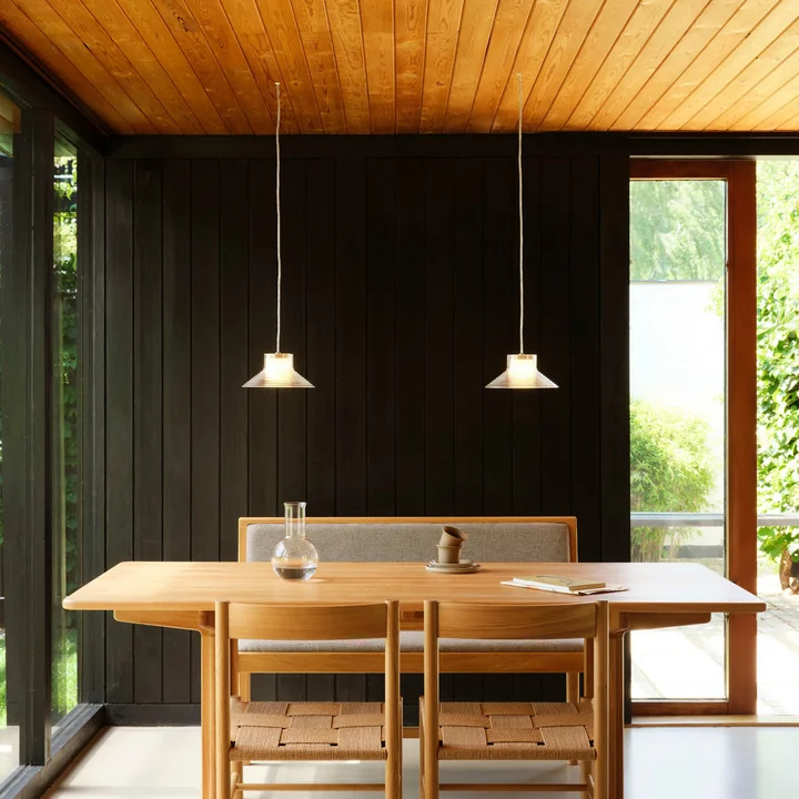 FDB Møbler - Sletterhage Lampe suspendue, Ø 28 cm, verre opalin / aluminium argenté