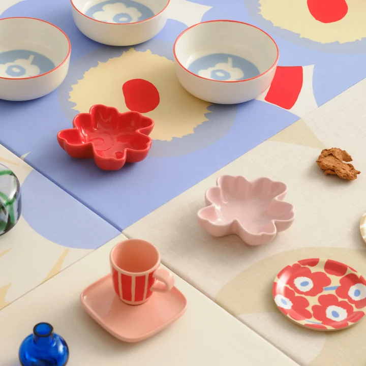 Marimekko - Unikko set de coupes, Ø 11 cm, rose / orange red (set de 2)