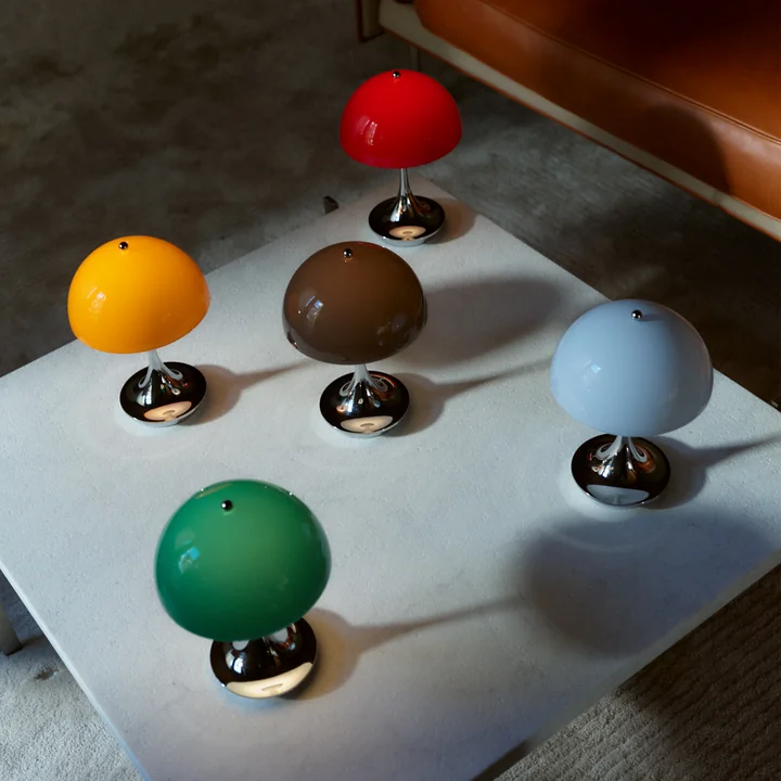 Louis Poulsen - Panthella 160 Portable V3 Lampes de table à LED rechargeables, chrome