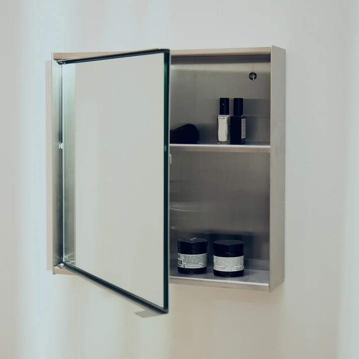 Form & Refine - Taper armoire de toilette, 40 x 40 cm, inox brossé