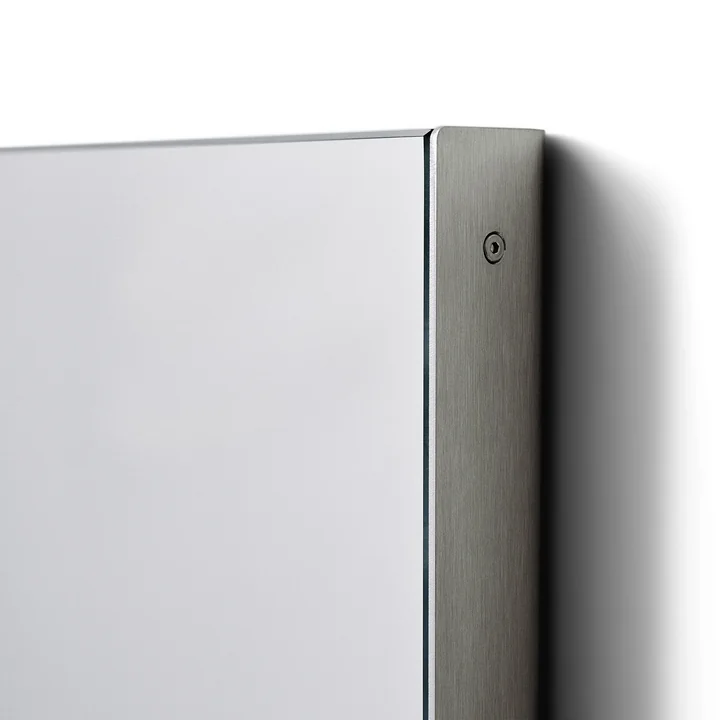 Form & Refine - Taper miroir mural, acier inoxydable brossé