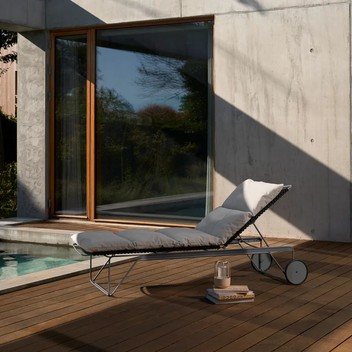 HOUE - CLICK Housse d'assise pour chaise longue réglable, ash