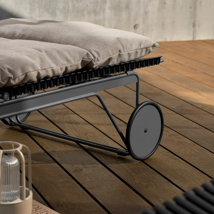 HOUE - CLICK Housse d'assise pour chaise longue réglable, ash