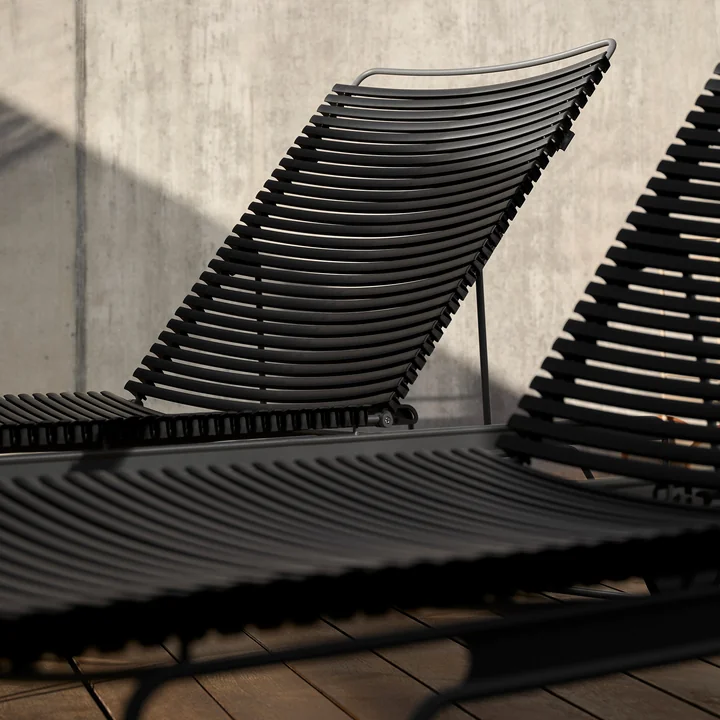 HOUE - CLICK Chaise Longue réglable, noir