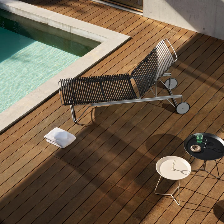 HOUE - CLICK Chaise Longue réglable, noir