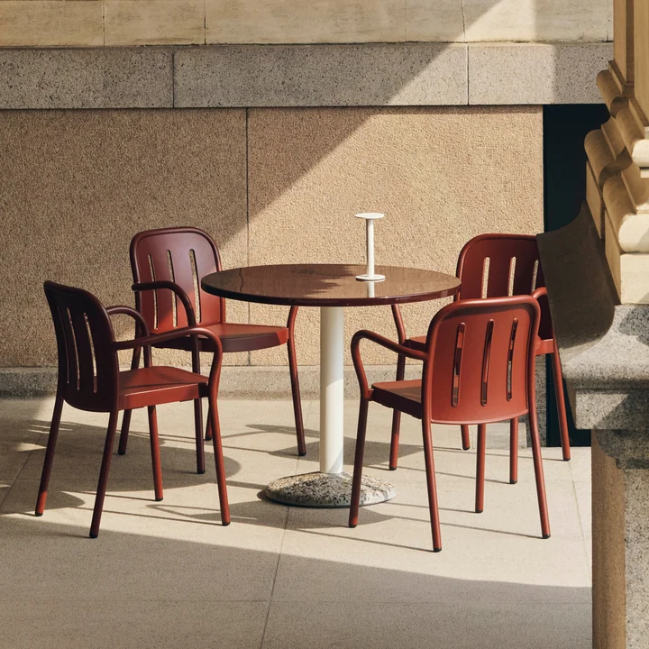 HAY - Deville Chaise avec accoudoirs, Outdoor, iron red