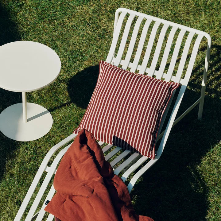 HAY - Terrazza Outdoor Coussin, 50 x 50 cm, rayures épaisses, terracotta