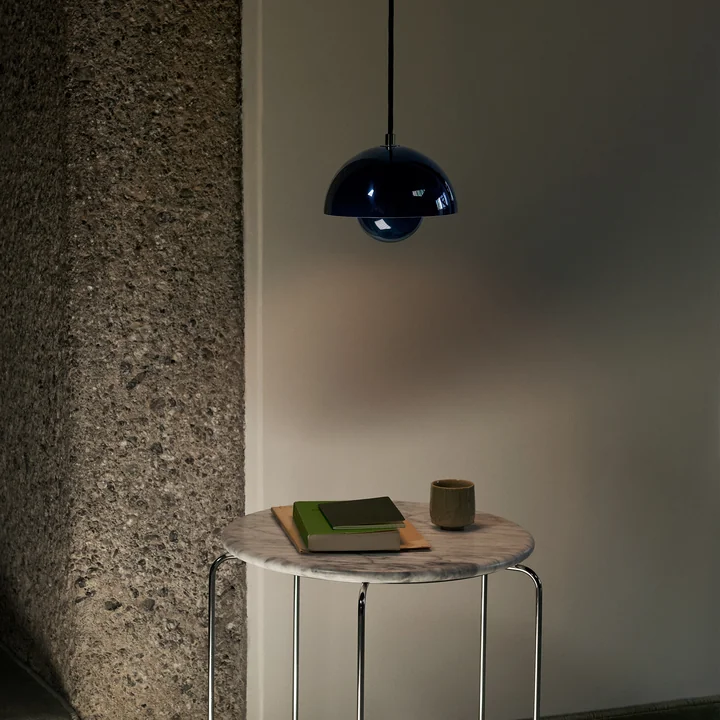 & Tradition - FlowerPot Lampe suspendue VP10, bleu acier