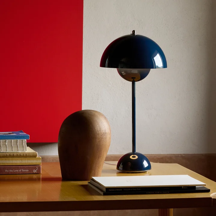 & Tradition - FlowerPot lampe de table VP3, bleu acier