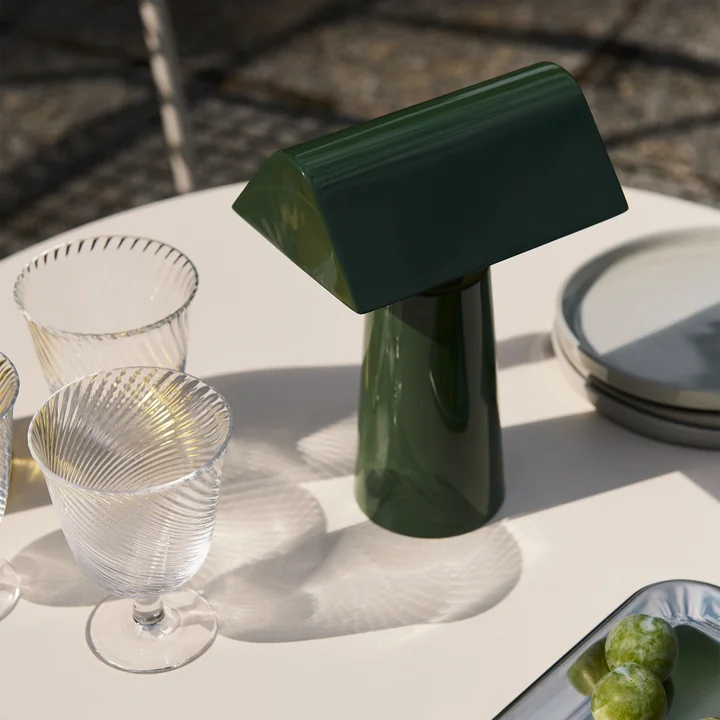 & Tradition - Caret MF1 Lampe à accu, vert forêt