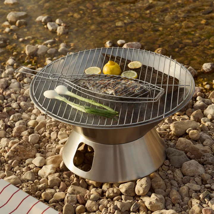 HAY - Outdoor Market Gril pour poisson, acier inoxydable