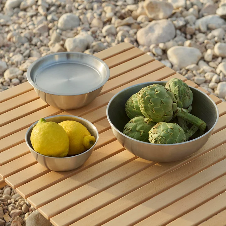 HAY - Outdoor Market Bol avec couvercle, acier inoxydable