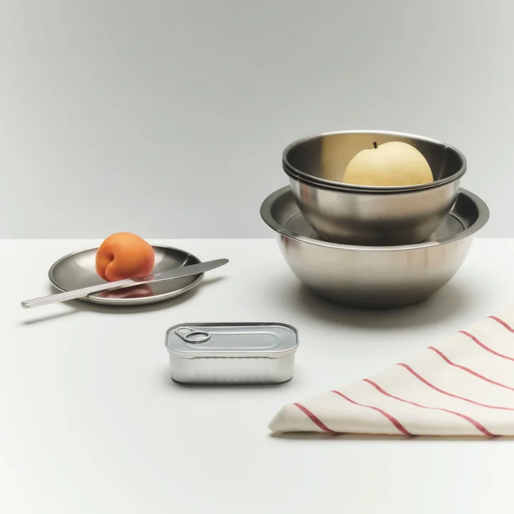 HAY - Outdoor Market Assiettes, bols avec couvercle, acier inoxydable