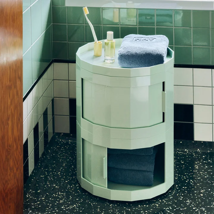 HAY - Facet Cabinet 20 avec pieds et roulettes, menthe douce