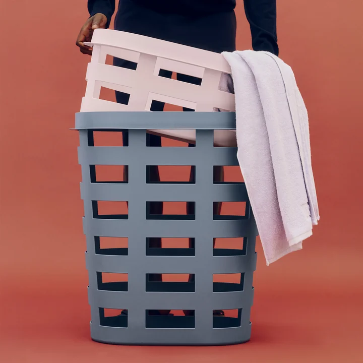 HAY - Panier, rose, S et bleu, L