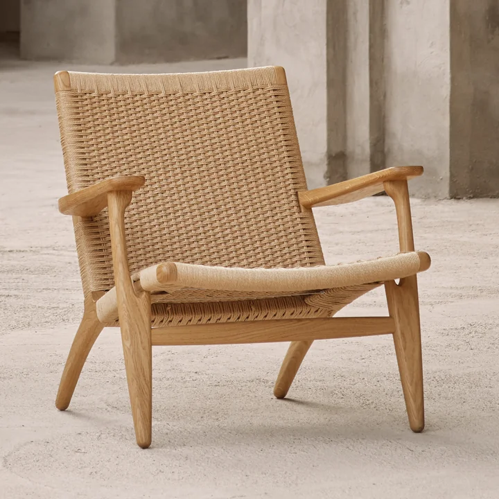 Carl Hansen - CH25 Fauteuil, chêne huilé / tressage naturel