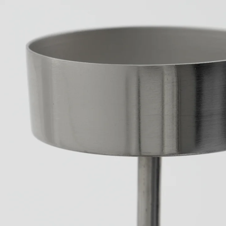 House Doctor - Anit porte-bougie à chauffe-plat, Ø 10 x H 10,5 cm, argenté