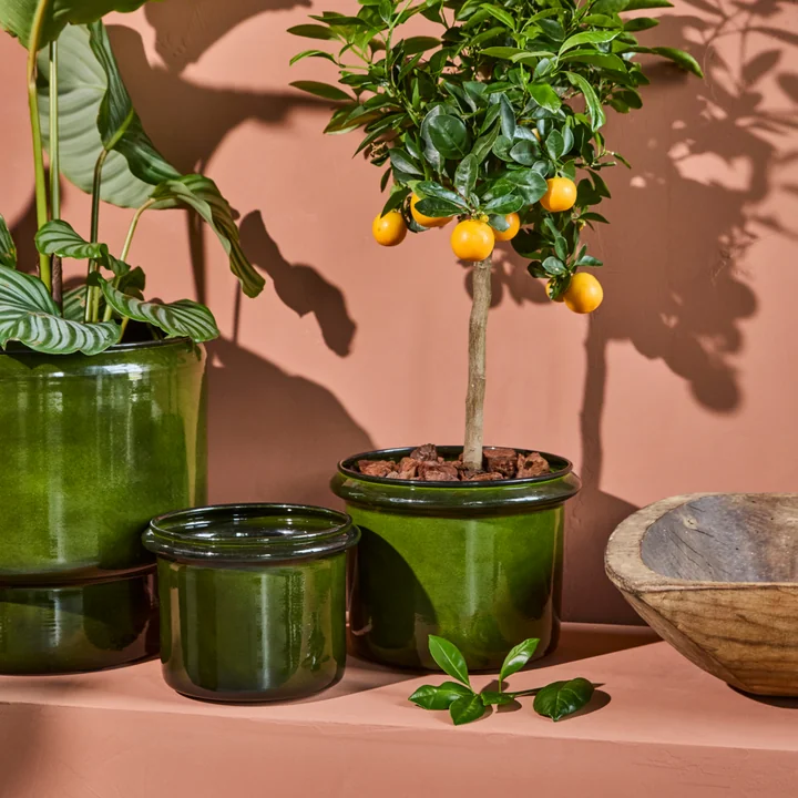 House Doctor - Hoop Pot de fleurs, vert (set de 2)