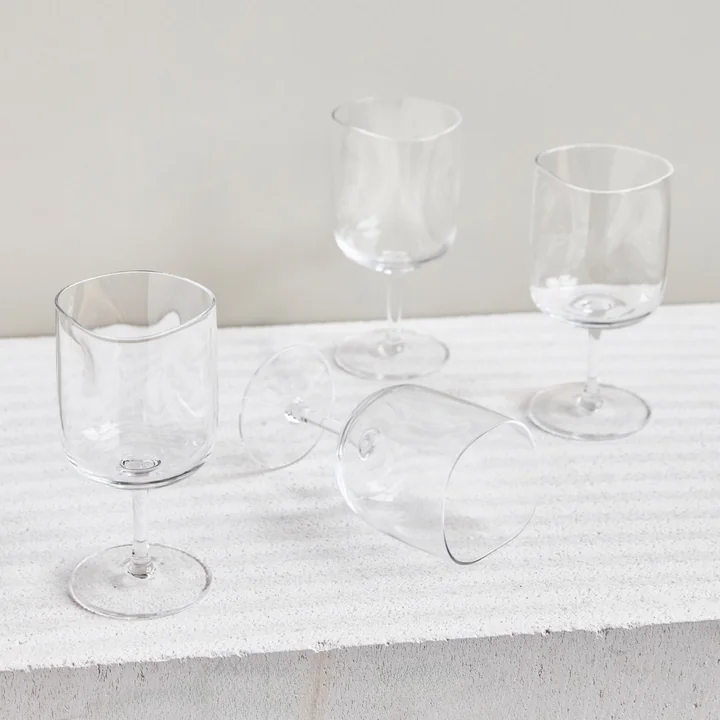 House Doctor - Sand Verre à vin, H 16 cm, transparent (set de 4)