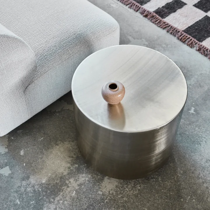 House Doctor - Step Table d'appoint, Ø 50 x H 45,7 cm, argent brossé
