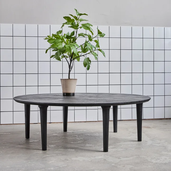 House Doctor - Zanzi Table basse, Ø 127 cm x H 40, noir