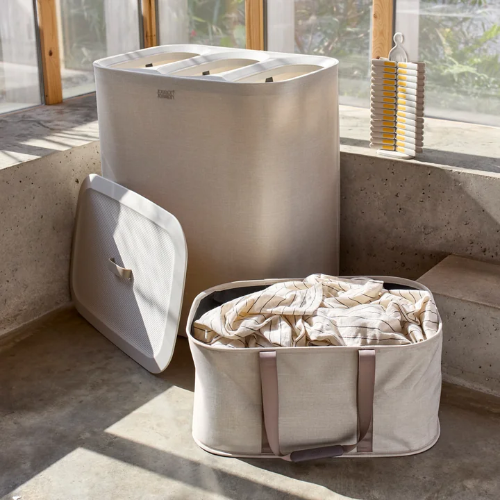 Joseph Joseph - Hold-All Panier à linge pliable, écru