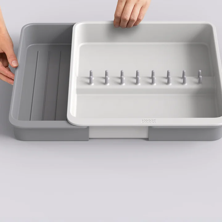 Joseph Joseph - DrawerStore Organiseur extensible (4 compartiments), light stone