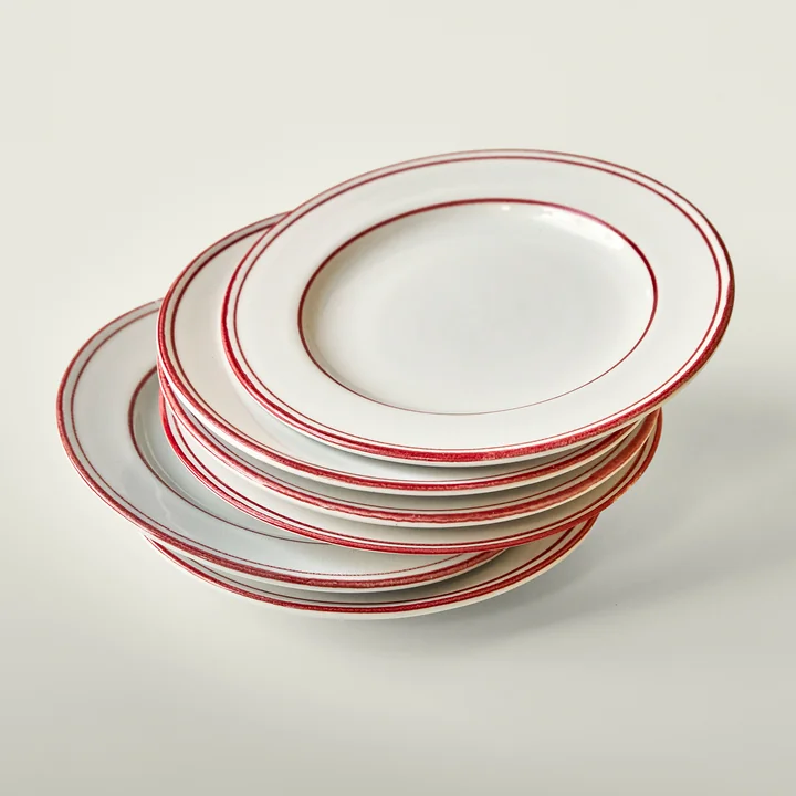 Nicolas Vahé - Bistro Assiette Ø 21 cm, rouge / blanc
