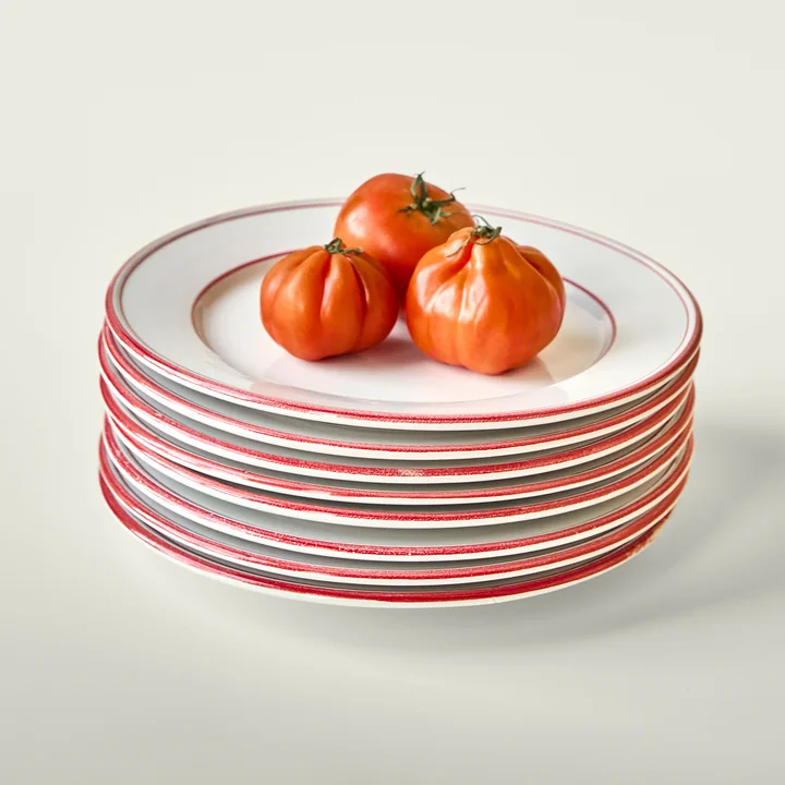 Nicolas Vahé - Bistro Assiette Ø 27 cm, rouge / blanc