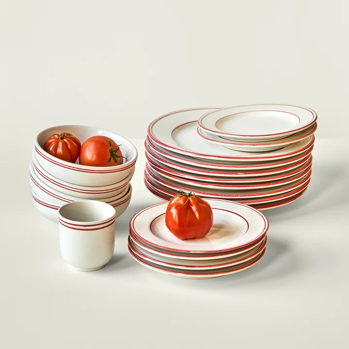 Nicolas Vahé - Bistro Vaisselle, rouge / blanc