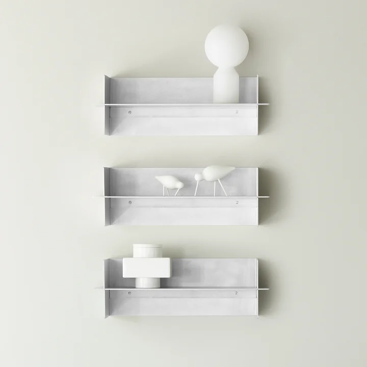 Normann Copenhagen - Alu Étagère murale, 60 cm, aluminium brossé