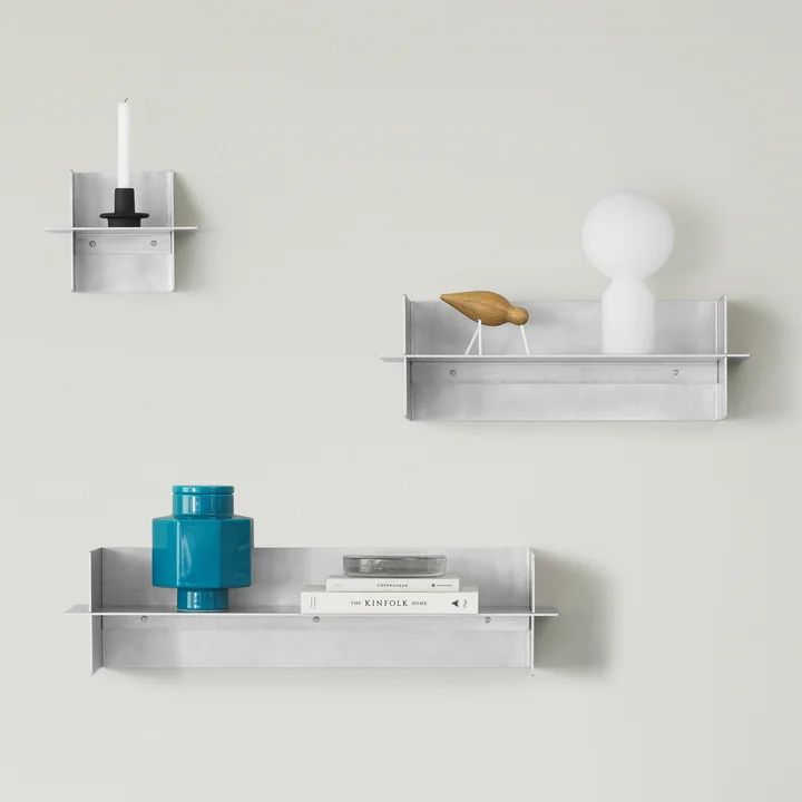Normann Copenhagen - Alu Étagères murales, aluminium brossé