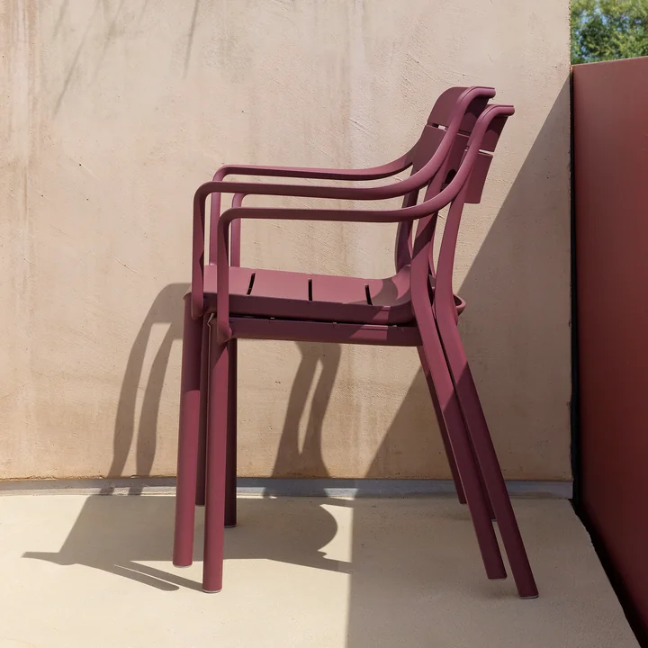 Nardi - Cassia Chaise avec accoudoirs, borgogna