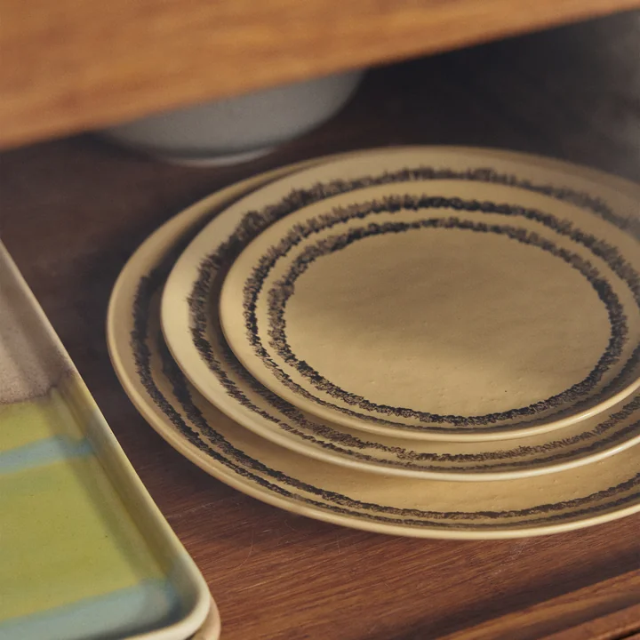 HKLiving - 70's Assiette, vanille