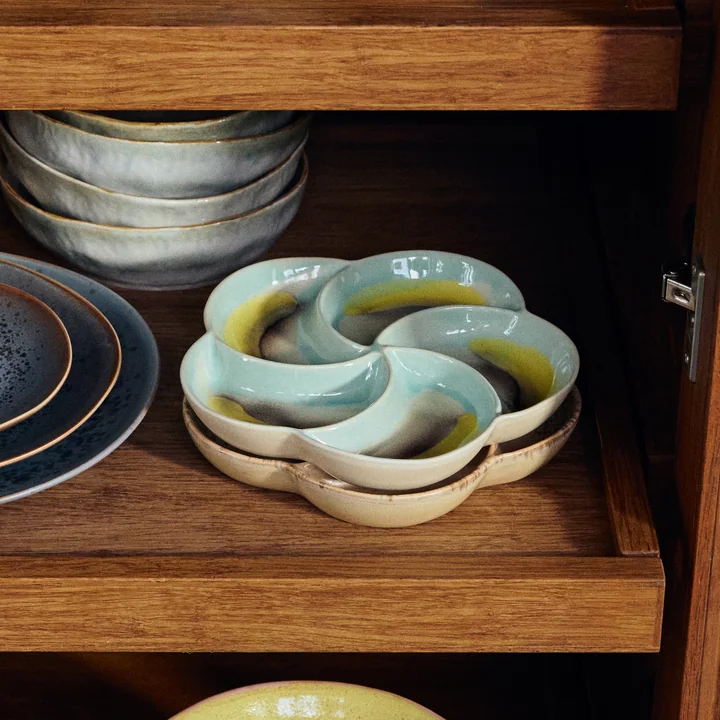 HKliving - 70's Plateau à snacks, Ø 20,3 cm, glint