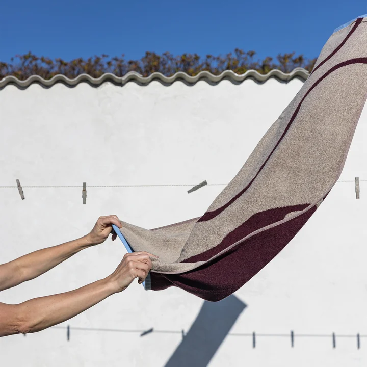 Mette Ditmer - Nova Arte Serviette de bain, 70 x 133 cm, vin / sable