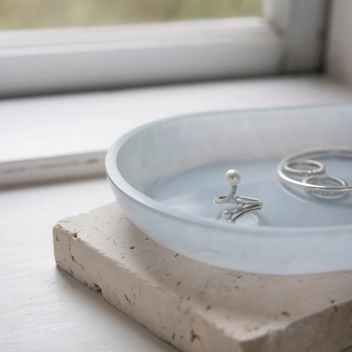 Mette Ditmer - OPAL Plateau, 14 x 25,5 cm, bleu clair