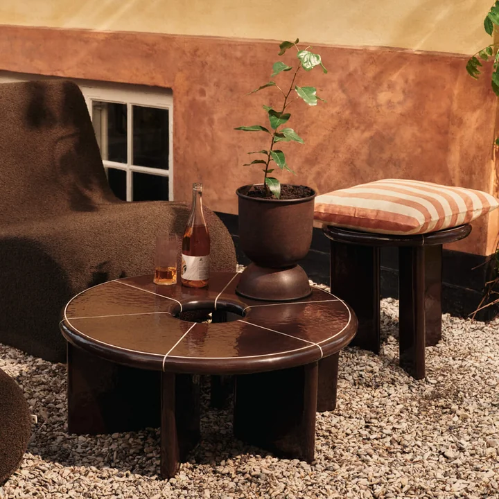 Ferm Living - Hourglass Pot de fleurs extra-small, Ø 21 x H 30 cm, rouille