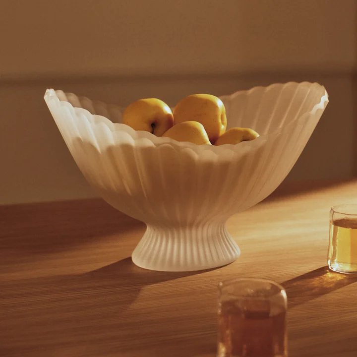 Ferm Living - Fountain Coupe décorative, large, verre dépoli