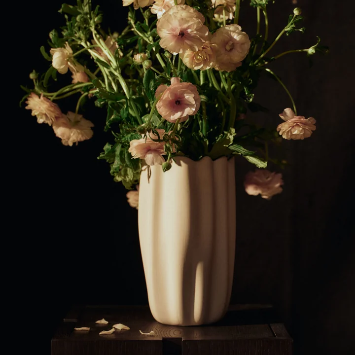 Ferm Living - Nium Vase, H23 cm, blanc cassé